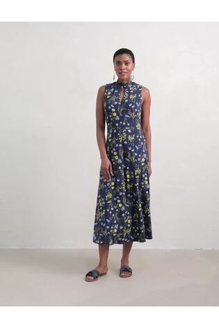 Seasalt Cornwall Blue Silene Sleeveless Jersey Dress - Image 2 of 6 Seasalt Cornwall Blue Silene Sleeveless Jersey Dress - Image 2 of 6
