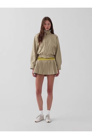 Gap x Malbon Beige Pleated Twill Mini Skort - Image 2 of 12