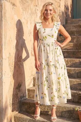 Roman White Petite Floral Tiered Maxi Dress - Image 2 of 6