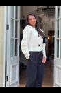 Lipsy x Gemma Owen Cream Cocoon Sleeve Knitted Jumper - Image 2 of 6