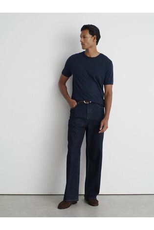 Cotton-Modal Crew-Neck Modern-Fit T-Shirt in Navy - Image 2 of 7