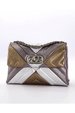 Dune London Silver Small Regent Quilted Shoulder Bag - Image 2 of 4