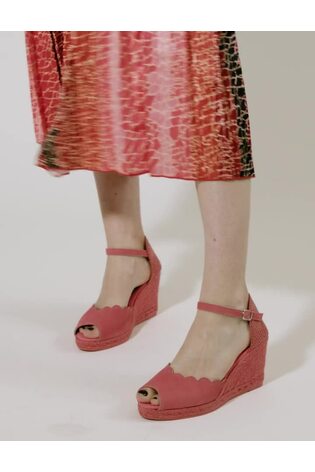 Jones Bootmaker Red Alejandra Espadrille Wedge Sandals - Image 2 of 7
