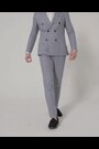 Harry Brown Blue Giacomo Slim Fit Cotton Linen Suit Trousers - Image 2 of 8