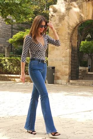 High Waisted Flared Jeans, SOSANDAR