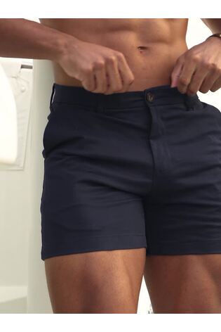 Tailored Athlete Navy Muscle Fit Chino Shorts - Image 2 of 7