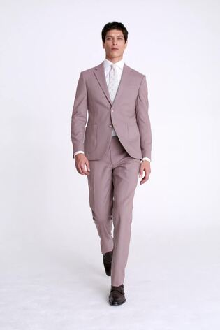 MOSS Dusty Purple Slim Fit Flannel Jacket - Image 2 of 6