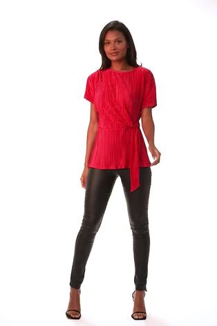 Roman Textured Side Tie Top - Image 2 of 5