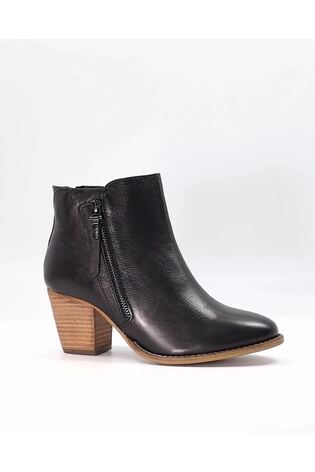 Dune London Black Wide Fit Paice Zip-Up Ankle Boots - Image 2 of 6