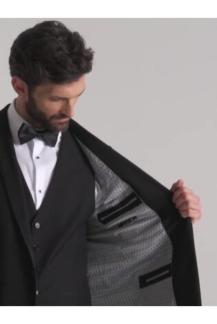 Skopes Black Tailored Fit Ronson Dinner Suit Jacket - Image 2 of 6 Skopes Black Tailored Fit Ronson Dinner Suit Jacket - Image 2 of 6
