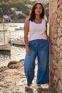 Roman Blue Curve Tie Waist Denim Trousers - Image 2 of 7
