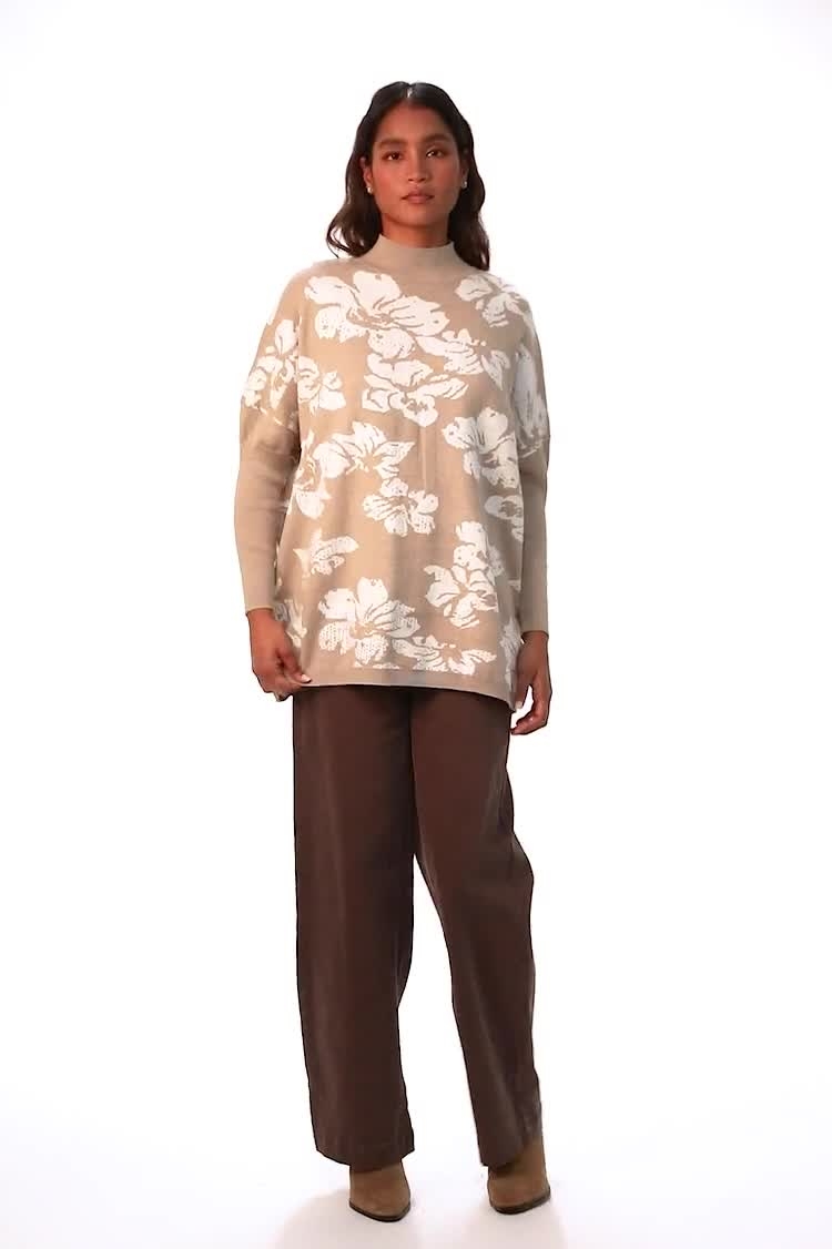 Buy Roman Natural Floral Mono Print Knit Jumper from Next Romania