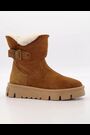 Dune London Brown Pheebs Faux Fur Lined Buckle Boots - Image 2 of 6