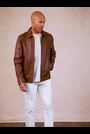 Lakeland Leather Tan Brown Renwick Collared Leather Jacket - Image 2 of 10