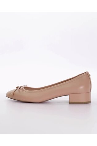 Dune London Pink Block Heel Hollies Ballerina Shoes
