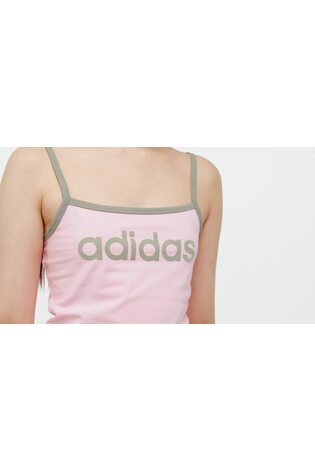 adidas Originals Pink/Green Soccer Summer Binding Vest Top - Image 2 of 7