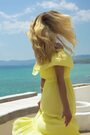 Robe Sosandar Bardot à volants bordée de dentelle - Image 2 de 6