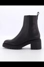 Dune London Black Possessive Cleated Heel Plain Ankle Boots - Image 2 of 6