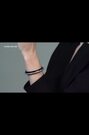 Karen Millen Silver Tone Resin Crystal Cuff Bracelet - Image 2 of 5