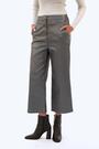 Roman Metallic Coated Wide Leg Cropped Trousers - Image 2 of 6