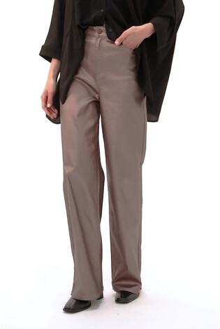 Roman Metallic Coated Stretch Waist Wide Leg Jeans - Image 2 of 6