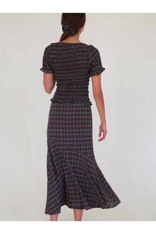 Amy Lynn Light Brown Frill Sleeve Top - Image 2 of 4