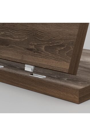 Dark Natural Arches Mango Effect Storage Side Table - Image 2 of 11