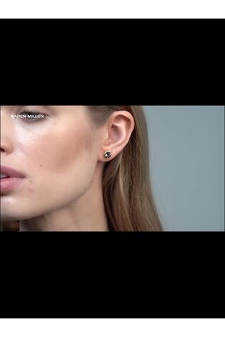 Karen Millen Crystal Dot Stud Earrings - Image 2 of 7 Karen Millen Crystal Dot Stud Earrings - Image 2 of 7
