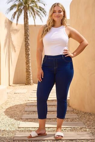 Roman Blue Cropped Stretch Denim Jeggings - Image 2 of 6