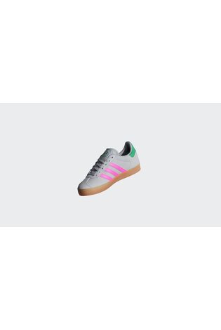 adidas gazelle silver green womens adidas Gazelle Shoes - Kids - Grey Three / Cloud White / Gold