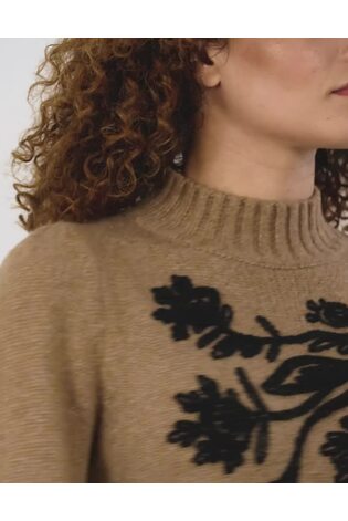 FatFace Camel Flower Embroidered Jumper - Image 2 of 2