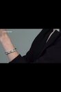 Karen Millen Silver Tone Crystal Diagonal Cuff Bracelet - صورة 2 من 6