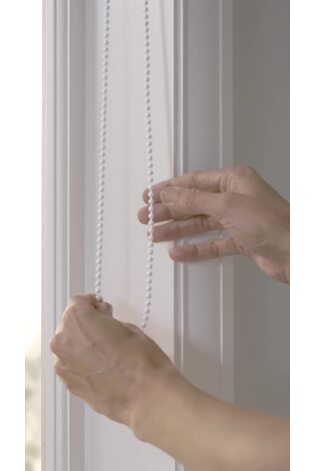 Silver Grey Ready Made Blackout/Thermal Evie Geometric Roman Blinds - Image 2 of 5