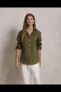 Polo Ralph Lauren Green Classic Fit Linen Shirt - Image 2 of 6