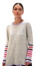 Roman Grey Contrast Stripe Detail Knit Jumper - Image 2 of 6