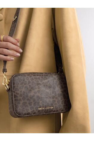 Katie Loxton Brown Avery Leopard Small Cross-Body Bag - Image 2 of 7
