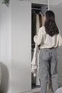 Dark Bronx Oak Triple Effect Semi Fitted Mirrored Wardrobe - Image 2 of 7