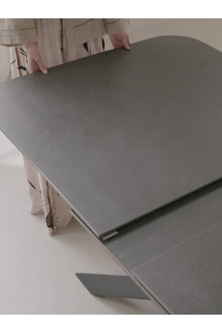 Grey Astoria Ceramic 6 to 8 Seater Extending Dining Table - Image 2 of 8