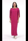 Leem Pink Fringed Sleeve Knit Kaftan Maxi Dress - Image 2 of 5
