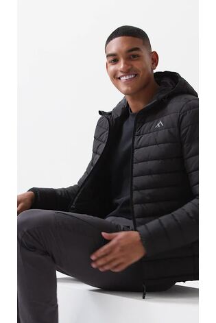 Black Shower Resistant Lightweight Puffer Jacket - Image 2 of 11