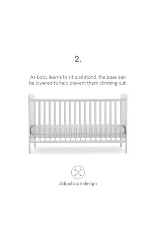 CuddleCo Grey Juliet Cot Bed - Image 2 of 7