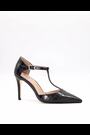 Dune London Black Casta T-Bar Open Court Heels - Image 2 of 7