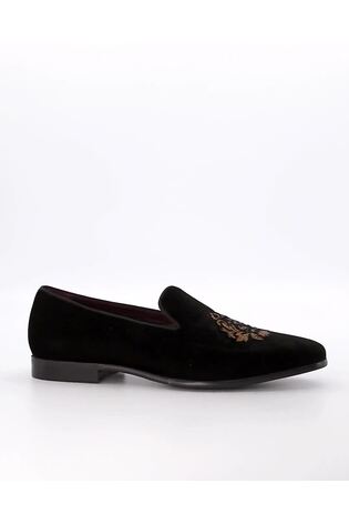 Dune London Black Styless Crest Loafers - Image 2 of 6