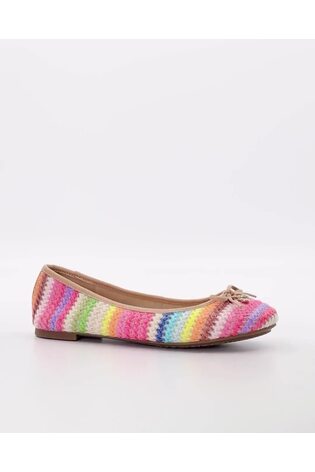 Dune London Pink Tone Regular Fit Hallo Charm Trim Ballet Shoes - Image 2 of 6