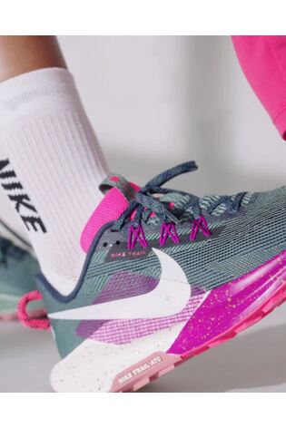 Nike Light Green ReactX Pegasus Trail 5 Trail Running Shoes - Image 2 of 5