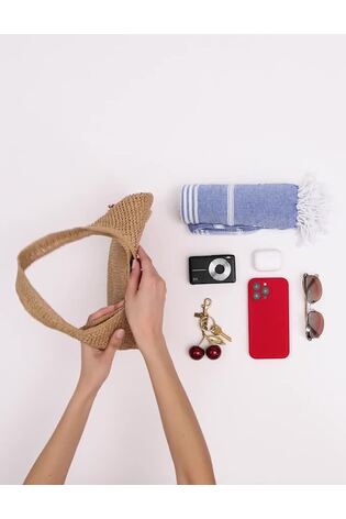 COACH Nude Straw Brooklyn Shoulder Bag 28 - Image 2 of 4 COACH Nude Straw Brooklyn Shoulder Bag 28 - Image 2 of 4