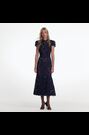 Self-Portrait Navy Guipure Lace Midi Dress - Image 2 of 6