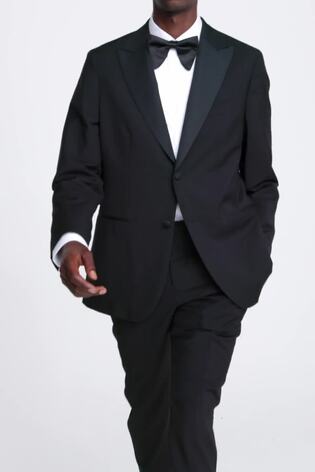 MOSS Black Tailored Fit Dress Jacket - Image 2 of 6