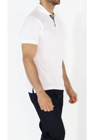 Barbour® White 100% Cotton Classic Polo Shirt - Image 2 of 9 Barbour® White 100% Cotton Classic Polo Shirt - Image 2 of 9