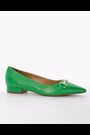 Dune London Green Haydenne DD Snaffle Ballet Pumps - Image 2 of 5